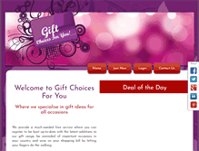 Tablet Screenshot of giftchoicesforyou.com